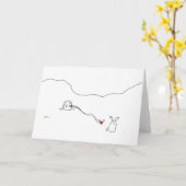 Het Wenskaart van de Konijntjes van de vlek - ga Kaart (Gele Bloem)