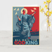 Het Wenskaart van de Koning van de God van Obama Kaart (Gele Bloem)