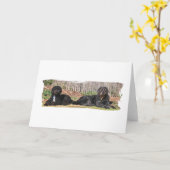 Het wenskaart van de krabbel kaart (Gele Bloem)