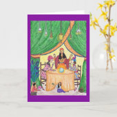 Het Wenskaart van de Kristallen bol van de Teller Kaart (Gele Bloem)