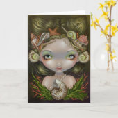 Het Wenskaart van de "kroon van Shells" Kaart (Gele Bloem)