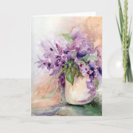 Het wenskaart van de Kruik van de Lavendel Kaart