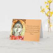 Het Wenskaart van de Kunst van Boedha van het Kaart (Gele Bloem)