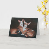 Het Wenskaart van de Kunst van de Hond van de Kaart (Gele Bloem)