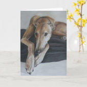 Het Wenskaart van de Kunst van de Hond van de Kaart (Gele Bloem)