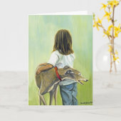 Het Wenskaart van de Kunst van de Hond van het Kaart (Gele Bloem)