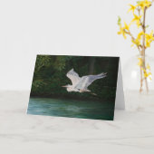 Het Wenskaart van de Kunst van de Vogel van de Kaart (Gele Bloem)