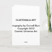 Het Wenskaart van de Kunst van Guatemala Kaart (Achterkant)