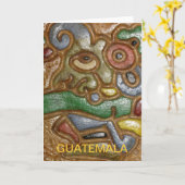 Het Wenskaart van de Kunst van Guatemala Kaart (Gele Bloem)