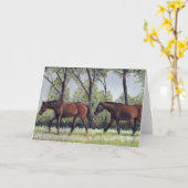 Het Wenskaart van de Kunst van het Paard van de Kaart (Gele Bloem)