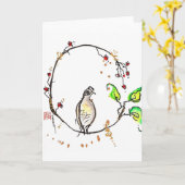 Het Wenskaart van de Kwartels van Enso Kaart (Gele Bloem)