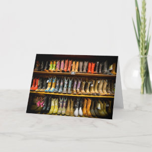 Het Wenskaart van de Laarzen van de Cowboy van Kaart