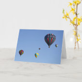 Het Wenskaart van de Lancering van de Ballon van Kaart (Gele Bloem)