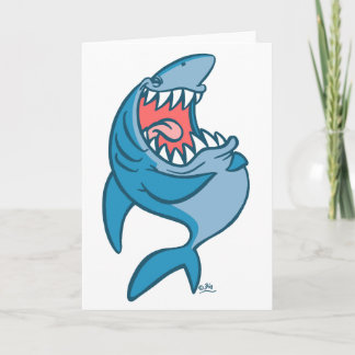 Het wenskaart van de Laughing Shark cartoon Kaart