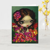 Het Wenskaart van de leeuwebek "van de Fee" Kaart (Gele Bloem)