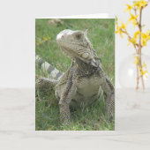 Het Wenskaart van de leguaan Kaart (Gele Bloem)