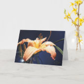 Het Wenskaart van de Lelie van de Dag van de Kaart (Gele Bloem)