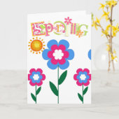 Het Wenskaart van de lente Kaart (Gele Bloem)