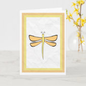 Het wenskaart van de libel kaart (Gele Bloem)