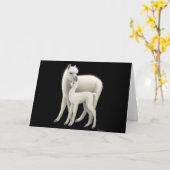 Het Wenskaart van de Liefde van de alpaca Kaart (Gele Bloem)