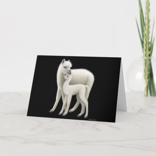 Het Wenskaart van de Liefde van de alpaca Kaart (Voorkant)
