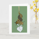 Het Wenskaart van de Liefde van de Naaktslak van Kaart (Gele Bloem)