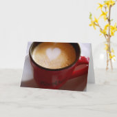 Het Wenskaart van de Liefde van Latte Kaart (Gele Bloem)