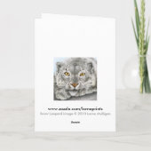 Het Wenskaart van de Luipaard van de sneeuw Kaart (Achterkant)