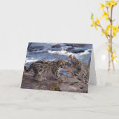 Het Wenskaart van de Luipaarden van de sneeuw Kaart (Gele Bloem)