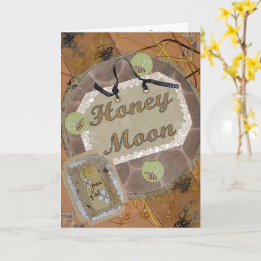 Het Wenskaart van de Maan van de Fee van de honing Kaart (Gele Bloem)