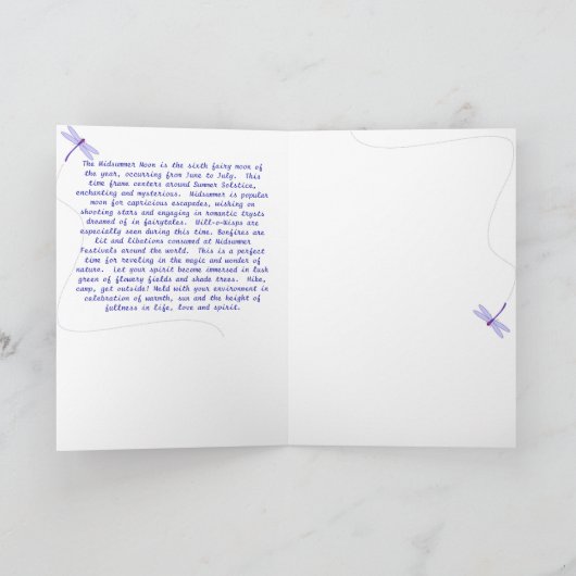 Het Wenskaart van de Maan van de Fee van de Kaart (Binnen)