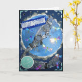 Het Wenskaart van de Maan van de Fee van de Kaart (Gele Bloem)