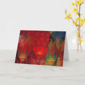 Het Wenskaart van de Manie van de Ballon van de Kaart (Gele Bloem)