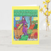 Het Wenskaart van de Markt van New York met Vrouw Kaart (Gele Bloem)