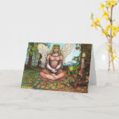 Het Wenskaart van de Meditatie van de fee Kaart (Gele Bloem)