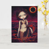 Het Wenskaart van de meermin "van de Kaart (Gele Bloem)