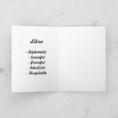 Het Wenskaart van de Meisjes van de dierenriem - Kaart (Binnen)