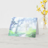 Het Wenskaart van de Mist van de ochtend Kaart (Gele Bloem)