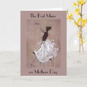 HET WENSKAART VAN DE MOEDERDAG VAN HET ART DECO KAART (Gele Bloem)