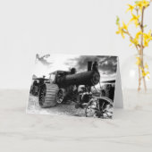 Het Wenskaart van de Motor van de stoom Kaart (Gele Bloem)