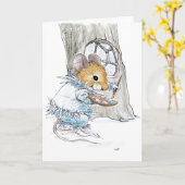 Het wenskaart van de Muis van Jack Frost Kaart (Gele Bloem)