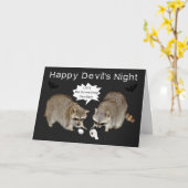 Het Wenskaart van de Nacht van de duivel Kaart (Gele Bloem)