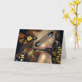 Het Wenskaart van de "nimf met Monarchen" Kaart (Gele Bloem)