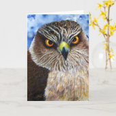 Het Wenskaart van de Ogen van de havik Kaart (Gele Bloem)