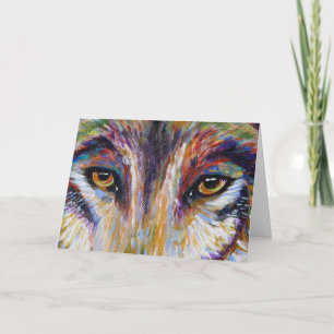 Het Wenskaart van de Ogen van de wolf Kaart