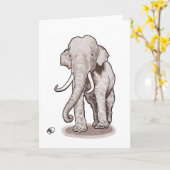 Het Wenskaart van de Olifant van de "vrijheid" Kaart (Gele Bloem)