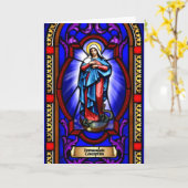 Het wenskaart van de Onbevlekte Ontvangenis Kaart (Gele Bloem)