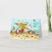 Het wenskaart van de Oogst van de herfst door Kaart (Voorkant)