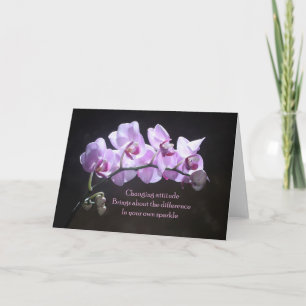 Het wenskaart van de orchidee - Veranderende Kaart