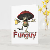 Het Wenskaart van de Paddestoel van Funguy Kaart (Gele Bloem)